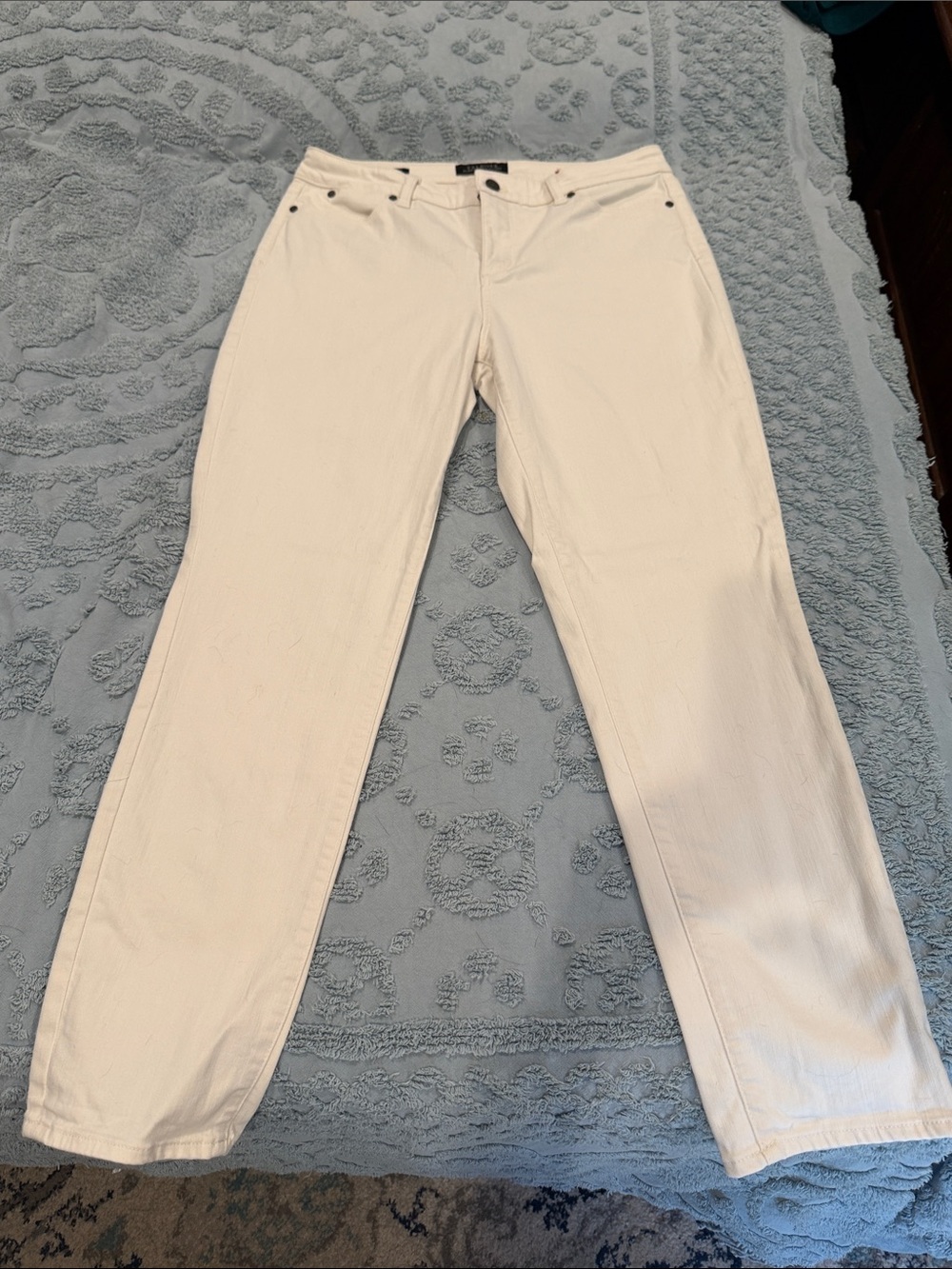Talbots Cream Straight-Leg Jeans